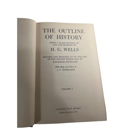 The Outline Of History By HG Wells Revised Volume 1 - 1956 Hardcover - Picture 13 of 14